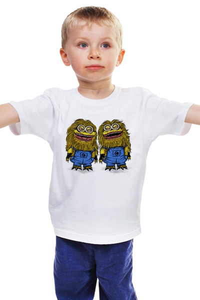Заказать детскую футболку в Москве. Детская футболка классическая унисекс Миньоны зубастики от printik - готовые дизайны и нанесение принтов.