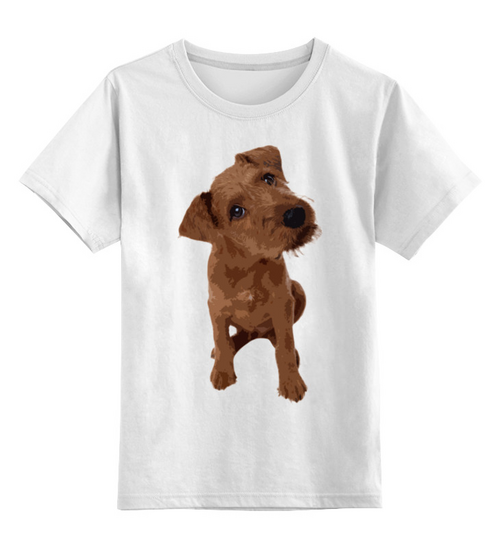 Заказать детскую футболку в Москве. Детская футболка классическая унисекс Собака - Ирландский терьер от BAD OWL - готовые дизайны и нанесение принтов.