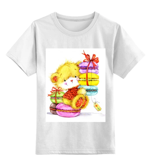 Заказать детскую футболку в Москве. Детская футболка классическая унисекс Плюшевый мишка от Екатерина Климова - готовые дизайны и нанесение принтов.
