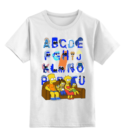 Заказать детскую футболку в Москве. Детская футболка классическая унисекс Симпсоны от Vinli.shop  - готовые дизайны и нанесение принтов.