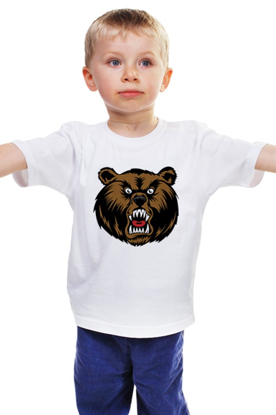 Заказать детскую футболку в Москве. Детская футболка классическая унисекс Медведь от Polilog - готовые дизайны и нанесение принтов.