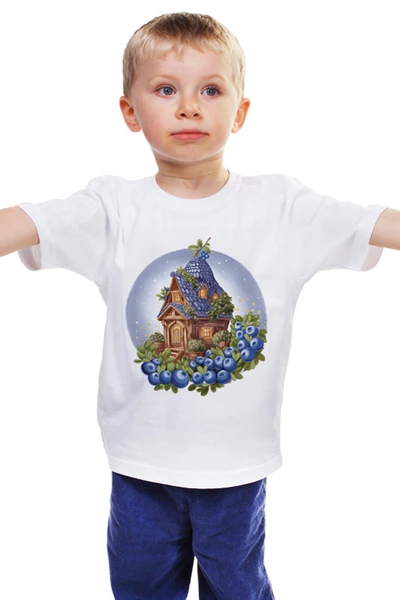 Заказать детскую футболку в Москве. Детская футболка классическая унисекс Черничный домик от Марина  - готовые дизайны и нанесение принтов.