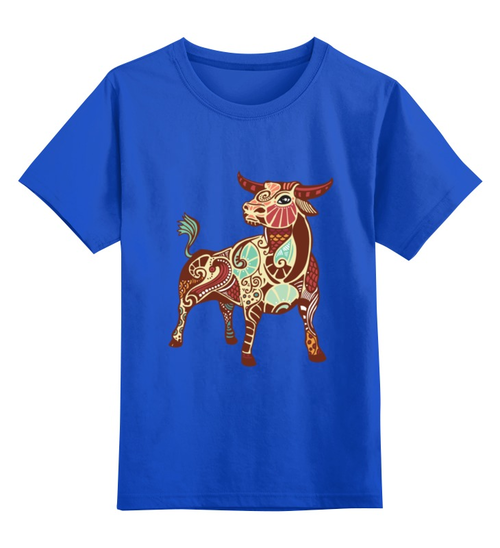 Заказать детскую футболку в Москве. Детская футболка классическая унисекс Телец - Taurus от trend - готовые дизайны и нанесение принтов.