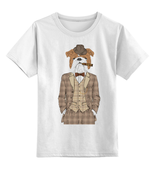 Заказать детскую футболку в Москве. Детская футболка классическая унисекс Уважаемый пес от printshop - готовые дизайны и нанесение принтов.