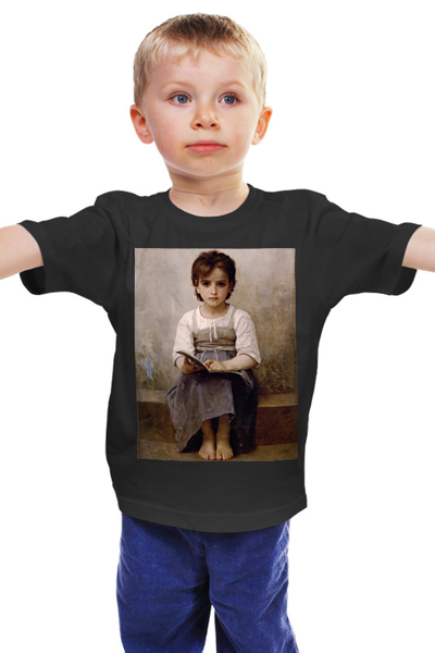 Заказать детскую футболку в Москве. Детская футболка классическая унисекс Трудный урок (картина Вильяма Бугро) от trend - готовые дизайны и нанесение принтов.