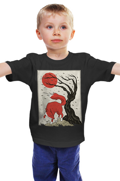 Заказать детскую футболку в Москве. Детская футболка классическая унисекс Fox and Sun от Павел Павел - готовые дизайны и нанесение принтов.