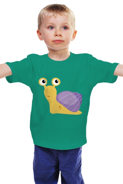 Заказать детскую футболку в Москве. Детская футболка классическая унисекс Улитка от nadegda - готовые дизайны и нанесение принтов.