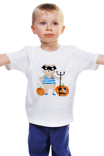 Заказать детскую футболку в Москве. Детская футболка классическая унисекс Совсем не страшно от galkagalka - готовые дизайны и нанесение принтов.