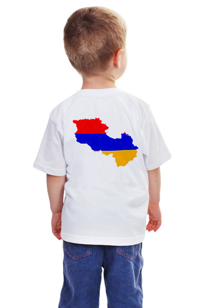 Заказать детскую футболку в Москве. Детская футболка классическая унисекс Карта Армении от ar_lev - готовые дизайны и нанесение принтов.