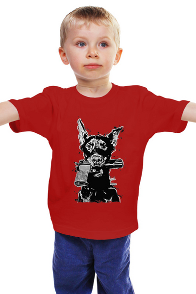 Заказать детскую футболку в Москве. Детская футболка классическая унисекс ⚠DogGun⚠ от balden - готовые дизайны и нанесение принтов.
