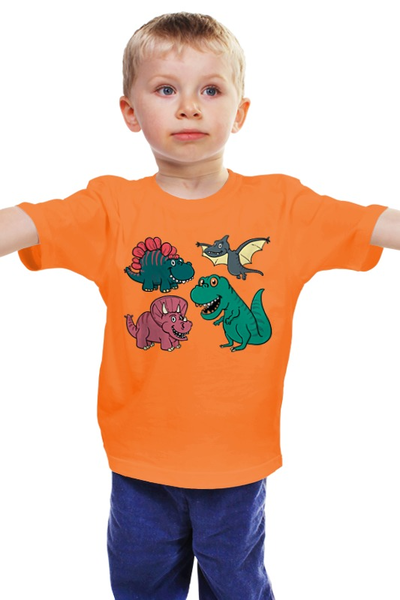 Заказать детскую футболку в Москве. Детская футболка классическая унисекс Динозавры от BeliySlon - готовые дизайны и нанесение принтов.