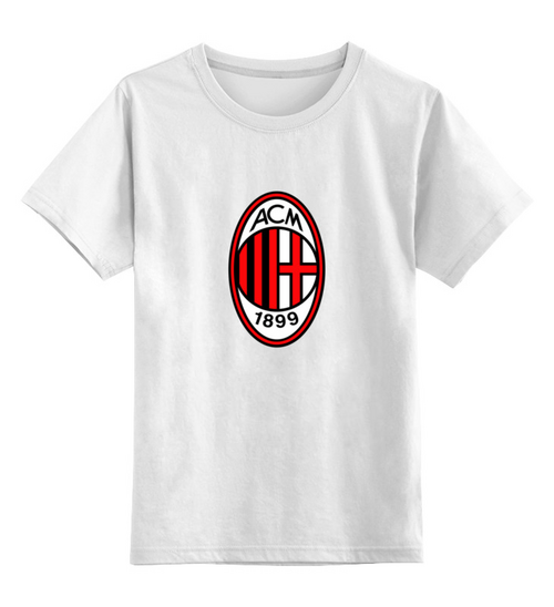 Заказать детскую футболку в Москве. Детская футболка классическая унисекс AC Milan от THE_NISE  - готовые дизайны и нанесение принтов.
