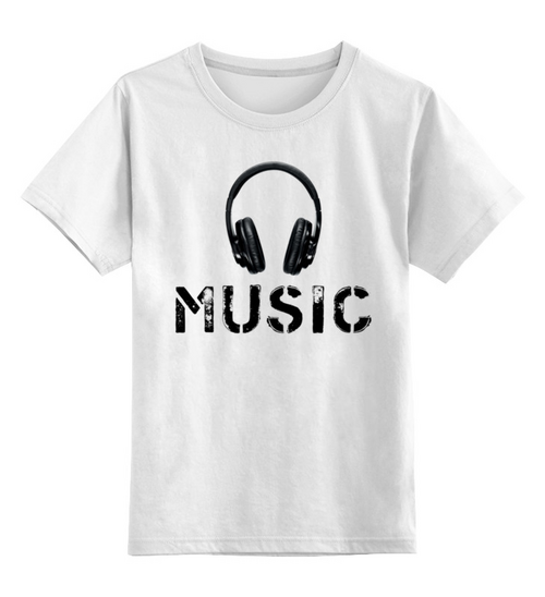 Заказать детскую футболку в Москве. Детская футболка классическая унисекс Музыка от northstarshop@mail.ru - готовые дизайны и нанесение принтов.