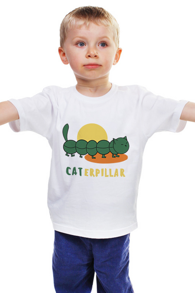 Заказать детскую футболку в Москве. Детская футболка классическая унисекс Caterpillar (Гусеница) от chistopopitersky - готовые дизайны и нанесение принтов.