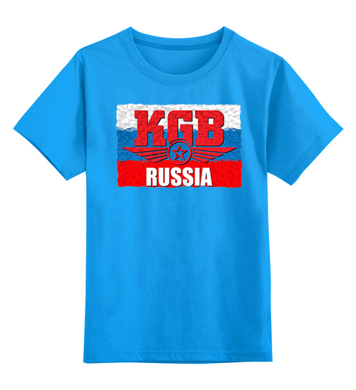 Заказать детскую футболку в Москве. Детская футболка классическая унисекс KGB - Russia от Leichenwagen - готовые дизайны и нанесение принтов.