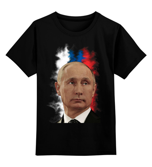Заказать детскую футболку в Москве. Детская футболка классическая унисекс Путин Патриот Страны от Leichenwagen - готовые дизайны и нанесение принтов.