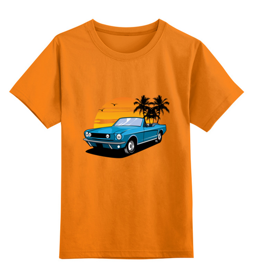 Заказать детскую футболку в Москве. Детская футболка классическая унисекс Машинка   от T-shirt print  - готовые дизайны и нанесение принтов.