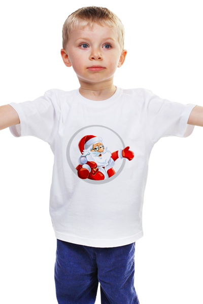 Заказать детскую футболку в Москве. Детская футболка классическая унисекс дед мороз от Arrow92 - готовые дизайны и нанесение принтов.
