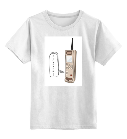 Заказать детскую футболку в Москве. Детская футболка классическая унисекс Ретро телефон от HeyleyFox  - готовые дизайны и нанесение принтов.