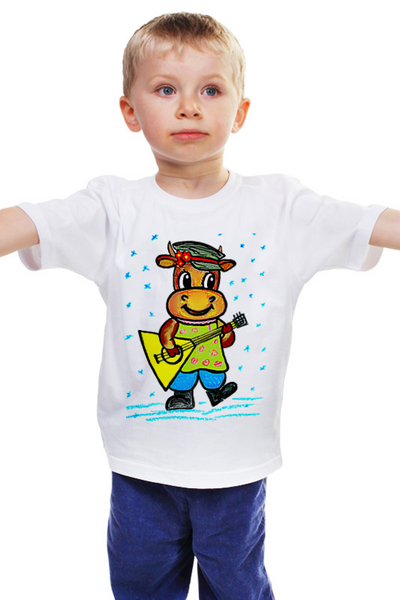 Заказать детскую футболку в Москве. Детская футболка классическая унисекс весёлая песня от evragka  - готовые дизайны и нанесение принтов.
