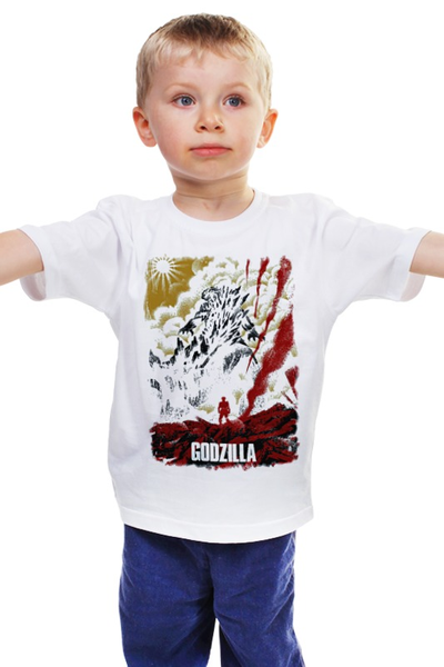 Заказать детскую футболку в Москве. Детская футболка классическая унисекс Godzilla Japan от Вячеслав Дейнеко - готовые дизайны и нанесение принтов.