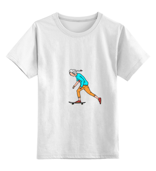 Заказать детскую футболку в Москве. Детская футболка классическая унисекс Скейтер от YellowCloverShop - готовые дизайны и нанесение принтов.
