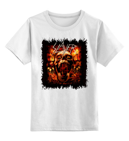 Заказать детскую футболку в Москве. Детская футболка классическая унисекс Slayer от Leichenwagen - готовые дизайны и нанесение принтов.