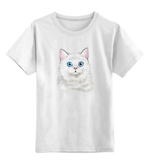 Заказать детскую футболку в Москве. Детская футболка классическая унисекс кошка от THE_NISE  - готовые дизайны и нанесение принтов.
