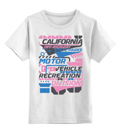 Заказать детскую футболку в Москве. Детская футболка классическая унисекс California Motor от balden - готовые дизайны и нанесение принтов.