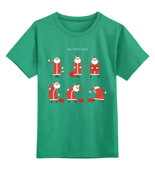Заказать детскую футболку в Москве. Детская футболка классическая унисекс Асана Санта от DED MOROZ - готовые дизайны и нанесение принтов.
