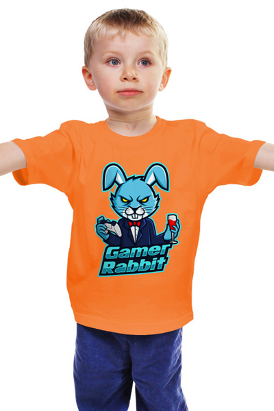 Заказать детскую футболку в Москве. Детская футболка классическая унисекс GamerRabbit от balden - готовые дизайны и нанесение принтов.