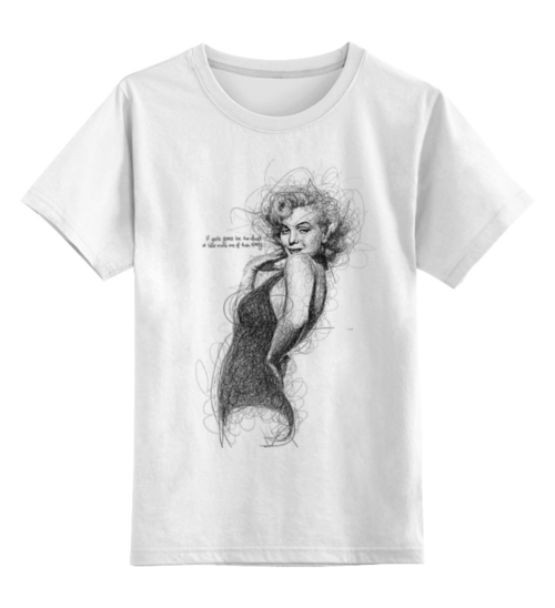 Заказать детскую футболку в Москве. Детская футболка классическая унисекс Marilyn Monroe от Leichenwagen - готовые дизайны и нанесение принтов.