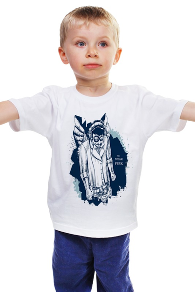 Заказать детскую футболку в Москве. Детская футболка классическая унисекс The SteamPunk от Сrook - готовые дизайны и нанесение принтов.
