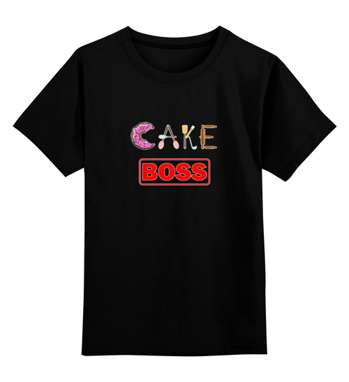 Заказать детскую футболку в Москве. Детская футболка классическая унисекс Cake boss от Ксения Золотухина - готовые дизайны и нанесение принтов.