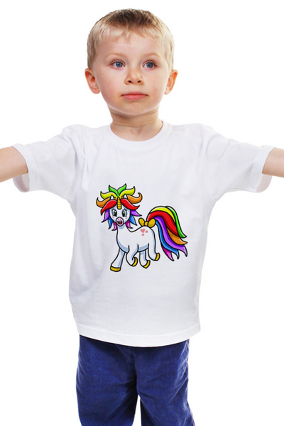 Заказать детскую футболку в Москве. Детская футболка классическая унисекс Единорог от ZVER  - готовые дизайны и нанесение принтов.