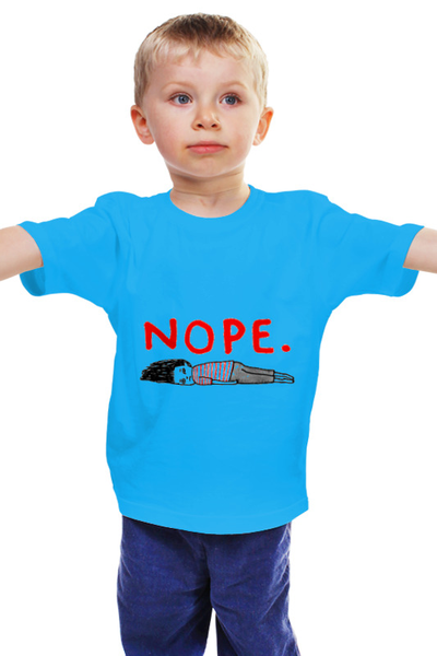 Заказать детскую футболку в Москве. Детская футболка классическая унисекс nope. от martabratislavskaya - готовые дизайны и нанесение принтов.