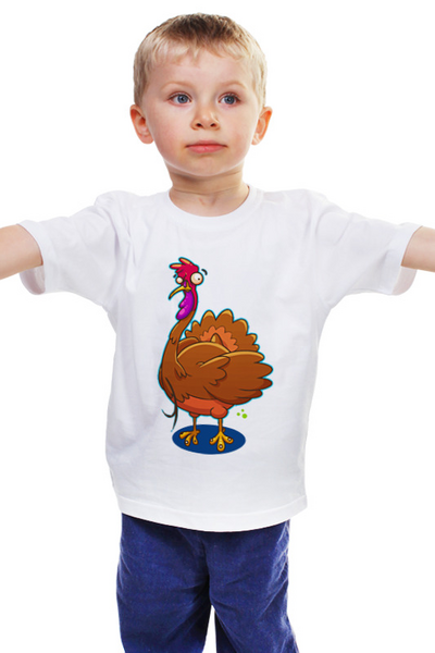 Заказать детскую футболку в Москве. Детская футболка классическая унисекс Индюк от nadegda - готовые дизайны и нанесение принтов.