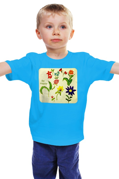 Заказать детскую футболку в Москве. Детская футболка классическая унисекс Цветы тропиков от mrs-snit@yandex.ru - готовые дизайны и нанесение принтов.