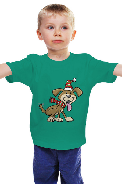 Заказать детскую футболку в Москве. Детская футболка классическая унисекс Собака от Zamula - готовые дизайны и нанесение принтов.