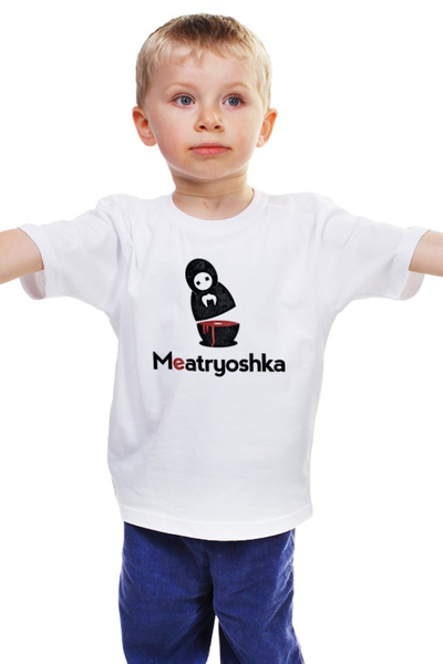 Заказать детскую футболку в Москве. Детская футболка классическая унисекс Meatryoshka от Leichenwagen - готовые дизайны и нанесение принтов.