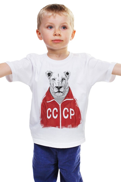 Заказать детскую футболку в Москве. Детская футболка классическая унисекс СССР (USSR) от Илья Щеблецов - готовые дизайны и нанесение принтов.