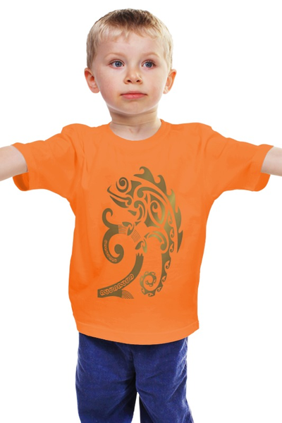 Заказать детскую футболку в Москве. Детская футболка классическая унисекс Хамелеон  от Xristianka  - готовые дизайны и нанесение принтов.