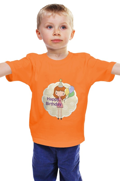 Заказать детскую футболку в Москве. Детская футболка классическая унисекс День рождения от Ирина - готовые дизайны и нанесение принтов.