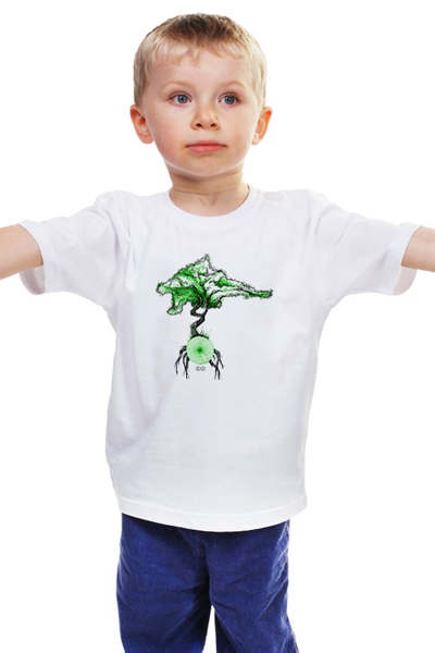 Заказать детскую футболку в Москве. Детская футболка классическая унисекс Green 1 от ТМ_Kiseleva_Svetlana - готовые дизайны и нанесение принтов.