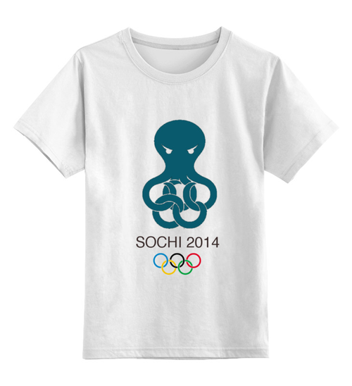 Заказать детскую футболку в Москве. Детская футболка классическая унисекс Сочи 2014 от ВЗРЫВ - готовые дизайны и нанесение принтов.