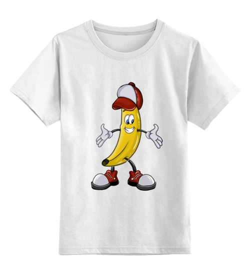 Заказать детскую футболку в Москве. Детская футболка классическая унисекс Веселый банан от Марина  - готовые дизайны и нанесение принтов.