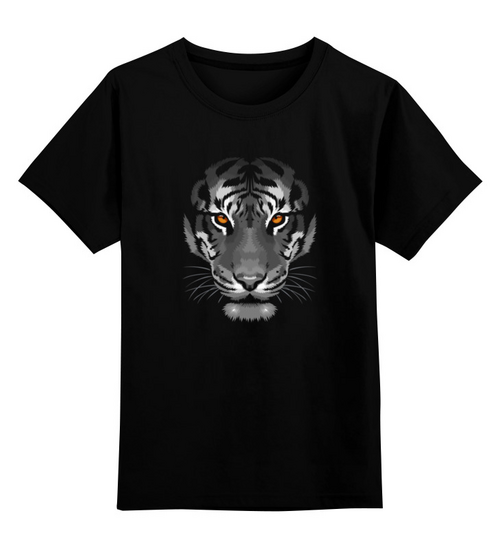 Заказать детскую футболку в Москве. Детская футболка классическая унисекс Белый тигр от ISliM - готовые дизайны и нанесение принтов.