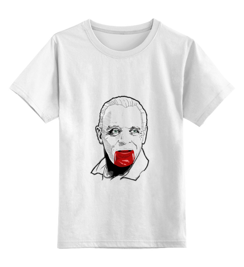 Заказать детскую футболку в Москве. Детская футболка классическая унисекс Ганнибал Лектер от YellowCloverShop - готовые дизайны и нанесение принтов.