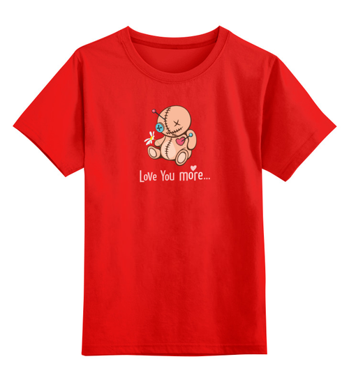 Заказать детскую футболку в Москве. Детская футболка классическая унисекс Love you more... от LunaSolvo - готовые дизайны и нанесение принтов.