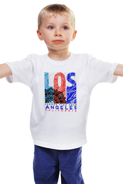Заказать детскую футболку в Москве. Детская футболка классическая унисекс Лос-Анджелес от balden - готовые дизайны и нанесение принтов.